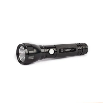 JY SUPER JY 1810 (RECHARGEABLE LED TORCH) Torch  (Black, 13 cm, Rechargeable)