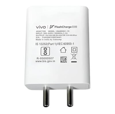 VIVO 44W Flash Charger Compatible for Vivo V25 5g/v23 5g/v23 E 5g/v23pro 5g/y35/y75/y73/v25/v23/v325e/v21/v21 Pro Fast Charging for Your Devices Vivo Only Adapter (White)