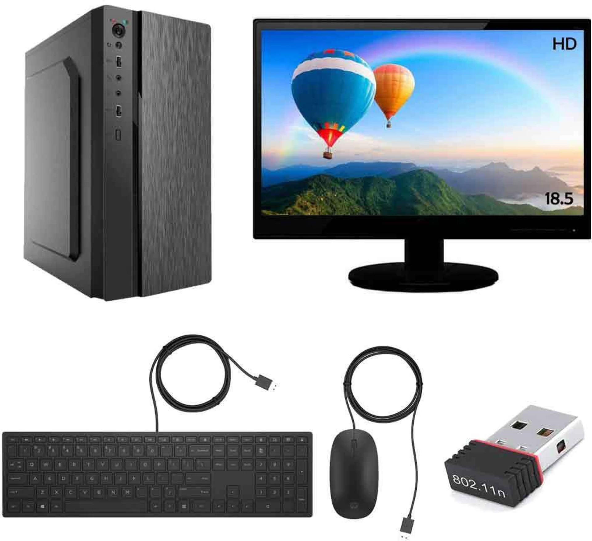 intechvisioni32102-intechvision-original-imag7fv2sngkkghn DZAB Assembled Core i3 (4 GB DDR3/500 GB/Windows 7 Home Basic/18.5 Inch Screen/dI3/4GB/500/18.5) (Black) - Image 1
