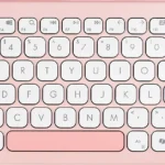 ASUS Marshmallow KW100 Bluetooth Laptop-size Laptop Keyboard Compatible with Desktop, Laptop, Mac, Tablet (Rose Pink, White)