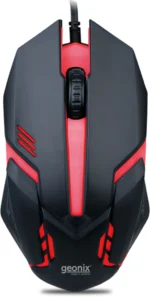 GEONIX Vigor R7 Wired Right Handed Optical  Gaming Mouse with 1200 DPI, 3 Responsive Buttons, Smooth Scroll Wheel, 1-Year Warranty, 1.2m PVC Cable (USB 2.0, Black) - Image 2
