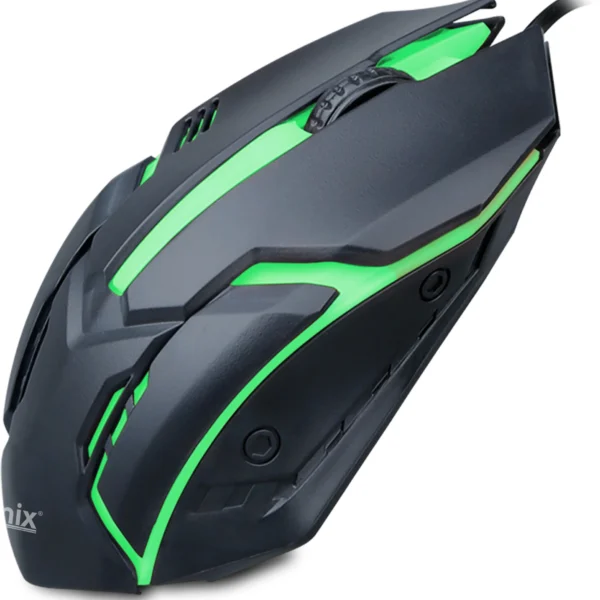 GEONIX Vigor R7 Wired Right Handed Optical  Gaming Mouse with 1200 DPI, 3 Responsive Buttons, Smooth Scroll Wheel, 1-Year Warranty, 1.2m PVC Cable (USB 2.0, Black)